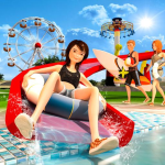 Theme Park3d Water Slide Games 1.0.23 Apk Mod Unlimited Money