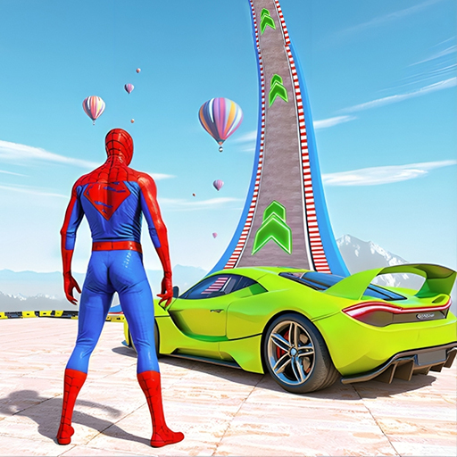 Superhero Car Stunt Mega Ramps 2.3 Apk Mod Unlimited Money
