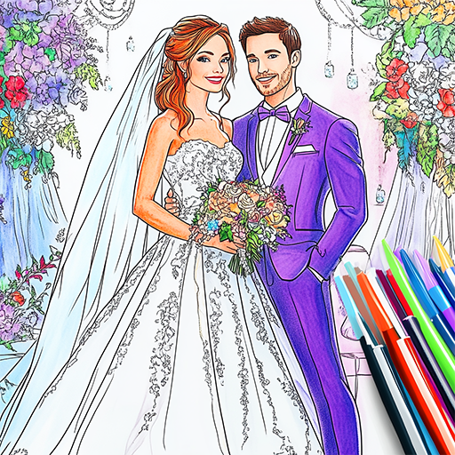 Wedding Coloring Dress Up Game 1.8 Apk Mod Unlimited Money